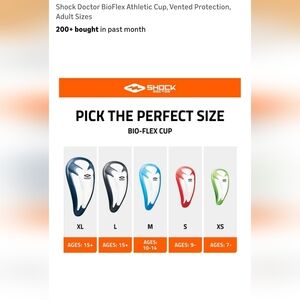 Shock Doctor BioFlex Athletic Cup Size Small Adults New Un Original Package